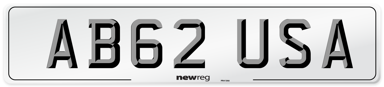 AB62 USA Number Plate from New Reg